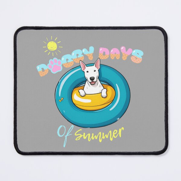 Item preview,  Doggy Days of summer aesthetic summer vacation bull terrier in a swimming ring  designed and sold by GoodyPaws.