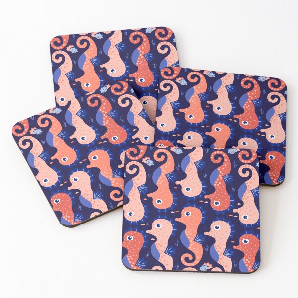 Item preview, Sea Horse, dark blue background designed and sold by Alex  Blud.