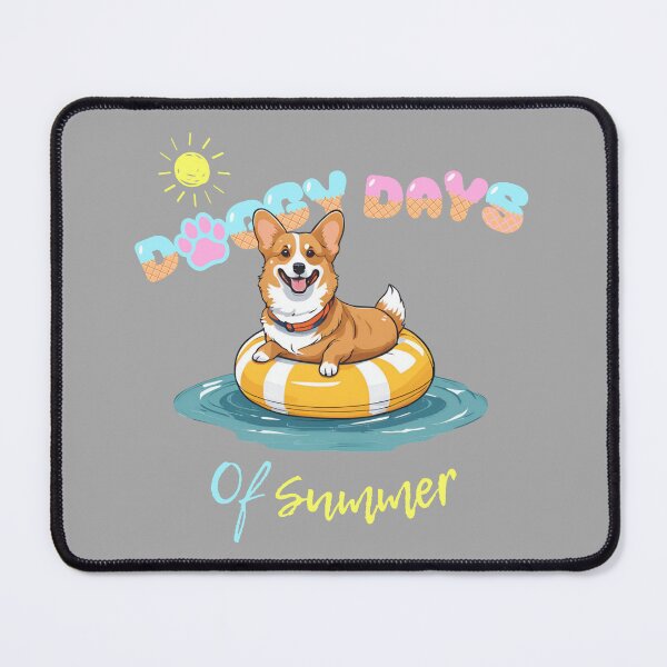 Item preview, Doggy Days of summer aesthetic summer vacation pembroke welsh corgi in a swimming ring  designed and sold by GoodyPaws.
