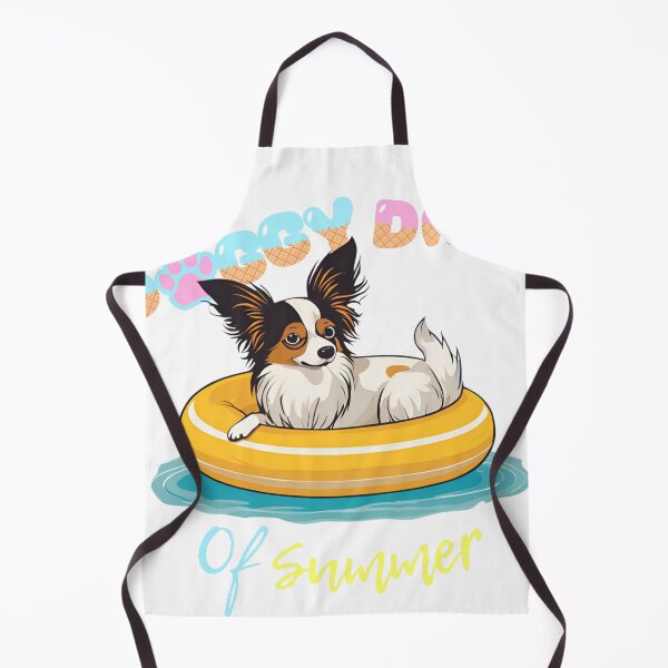 Item preview, Doggy Days of summer aesthetic summer vacation papilon dog in a swimming ring designed and sold by GoodyPaws.
