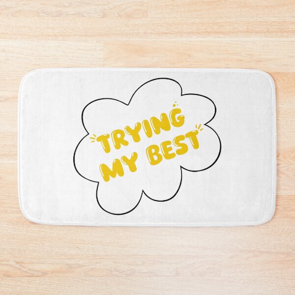 Item preview, Trying My Best Speech Bubble - Yellow designed and sold by Kenitochi.