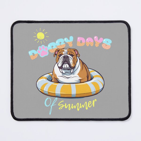 Item preview, Doggy Days of summer aesthetic summer vacation english bulldog dog in a swimming ring  designed and sold by GoodyPaws.