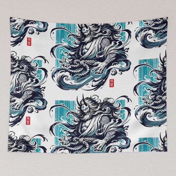 Item preview, Susanoo Mythology - sumi-e Ink Wash Painting designed and sold by Sovietmovies.