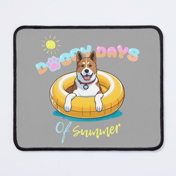 Item preview, Doggy Days of summer aesthetic summer vacation american akita dog in a swimming ring  designed and sold by GoodyPaws.