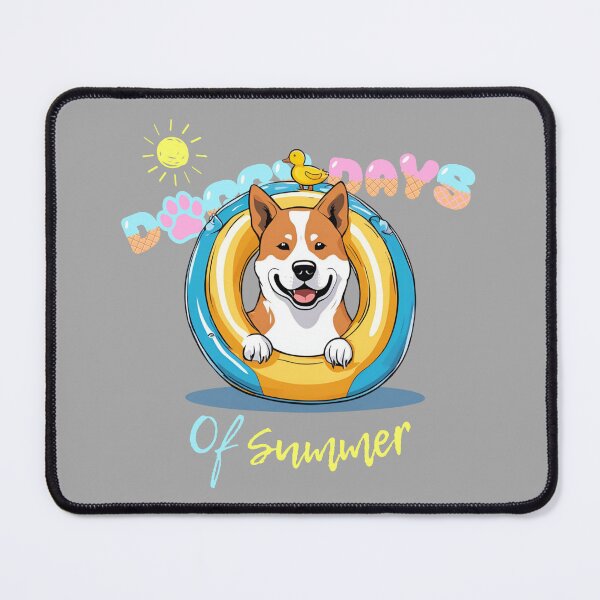Item preview,  Doggy Days of summer aesthetic summer vacation akita inu  dog in a swimming ring  designed and sold by GoodyPaws.