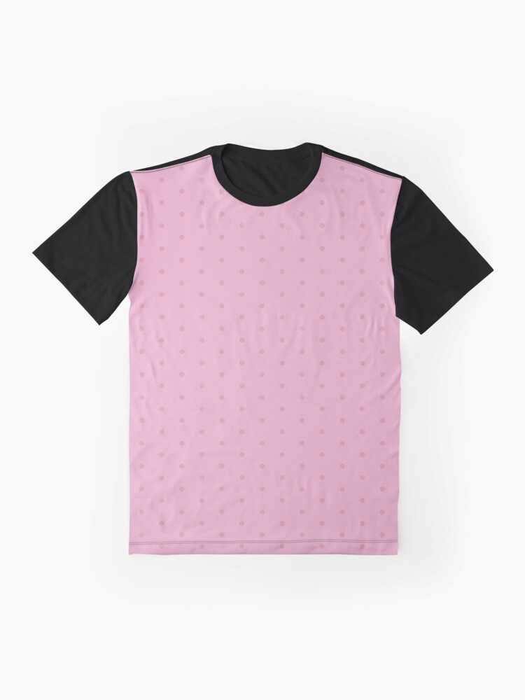 Thumbnail 4 of 5, Graphic T-Shirt, Geometric Dusky Rose Sea Pink Polka Dots On Lilac Sachet designed and sold by prandski.