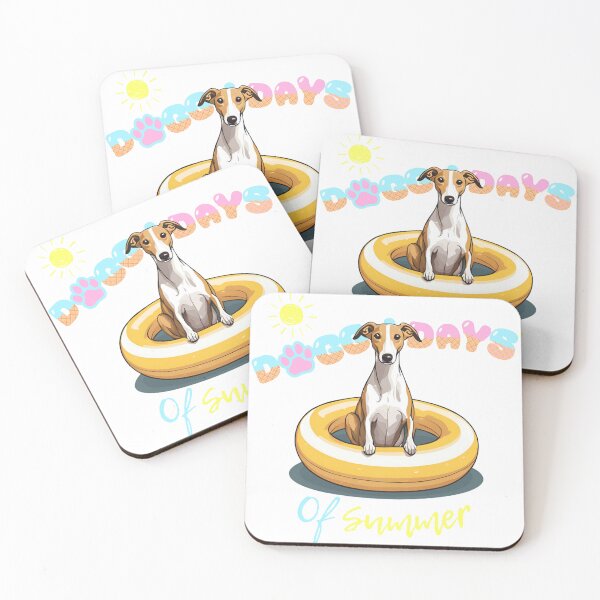 Item preview, Doggy Days of summer aesthetic summer vacation whippet  dog in a swimming ring  designed and sold by GoodyPaws.