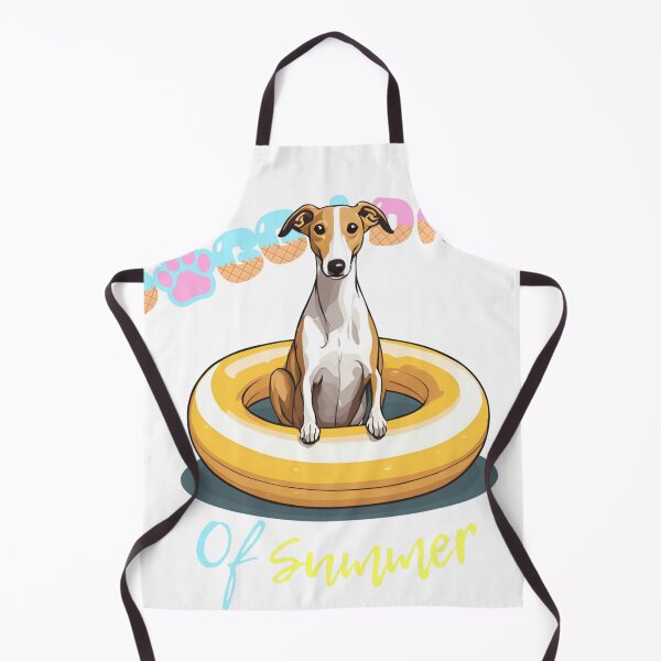 Item preview, Doggy Days of summer aesthetic summer vacation whippet dog in a swimming ring designed and sold by GoodyPaws.