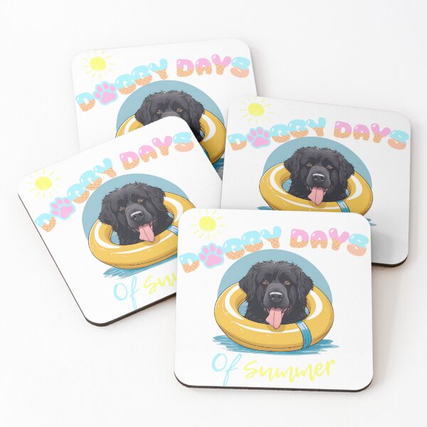 Item preview,  Doggy Days of summer aesthetic summer vacation newfoundland  dog in a swimming ring  designed and sold by GoodyPaws.