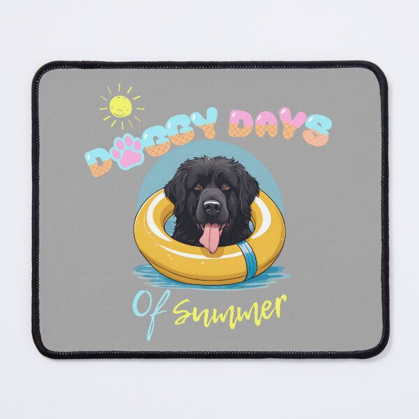 Item preview,  Doggy Days of summer aesthetic summer vacation newfoundland  dog in a swimming ring  designed and sold by GoodyPaws.