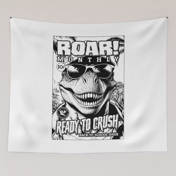 Item preview, Back To School Dinosaur Funny T-Rex Roar Crush Magazine designed and sold by GrandeDuc.