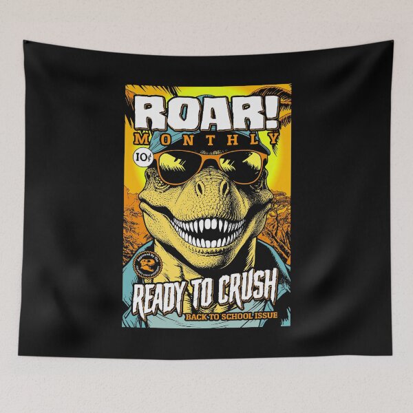 Item preview, Back To School Dinosaur Funny T-Rex Roar Crush Magazine designed and sold by GrandeDuc.