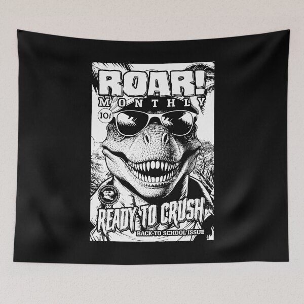 Item preview, Back To School Dinosaur Funny T-Rex Roar Crush Magazine designed and sold by GrandeDuc.