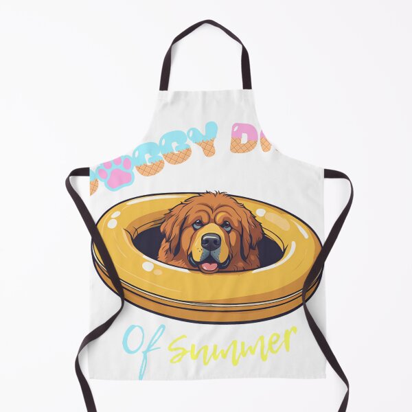 Item preview, Doggy Days of summer aesthetic summer vacation tibetan mastiff  dog in a swimming ring  designed and sold by GoodyPaws.