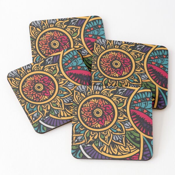 Item preview, indian flower art design mandala designed and sold by Taniahshop.
