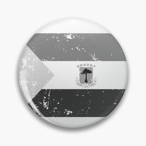 Item preview, Equatorial Guinea flag black and white vintage style designed and sold by Starstacks.