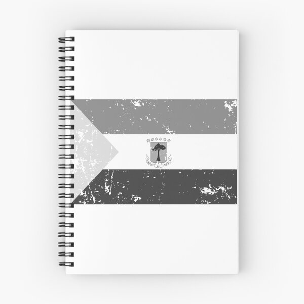 Item preview, Equatorial Guinea flag black and white vintage style designed and sold by Starstacks.