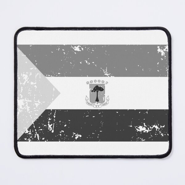 Item preview, Equatorial Guinea flag black and white vintage style designed and sold by Starstacks.
