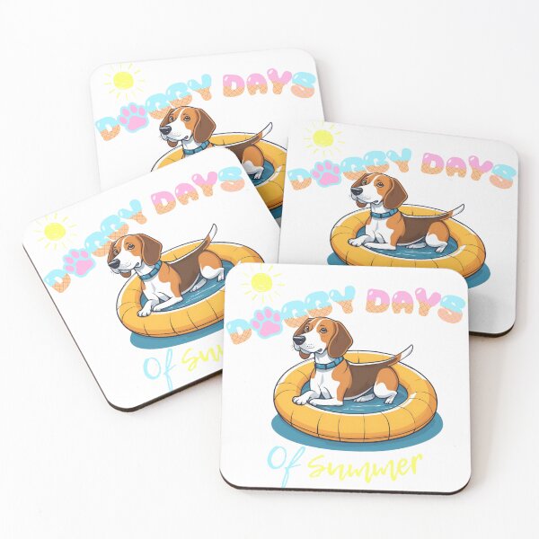 Item preview, Doggy Days of summer aesthetic summer vacation beagle dog in a swimming ring  designed and sold by GoodyPaws.