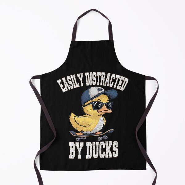 Item preview, Easily Distracted by Ducks Funny Duck Skating designed and sold by ColorFlick.