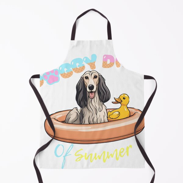 Item preview, Doggy Days of summer aesthetic summer vacation afghan hound dog in a swimming ring designed and sold by GoodyPaws.