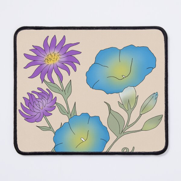 Item preview, September Birth Flowers: Aster and Morning Glory designed and sold by Malena HM.
