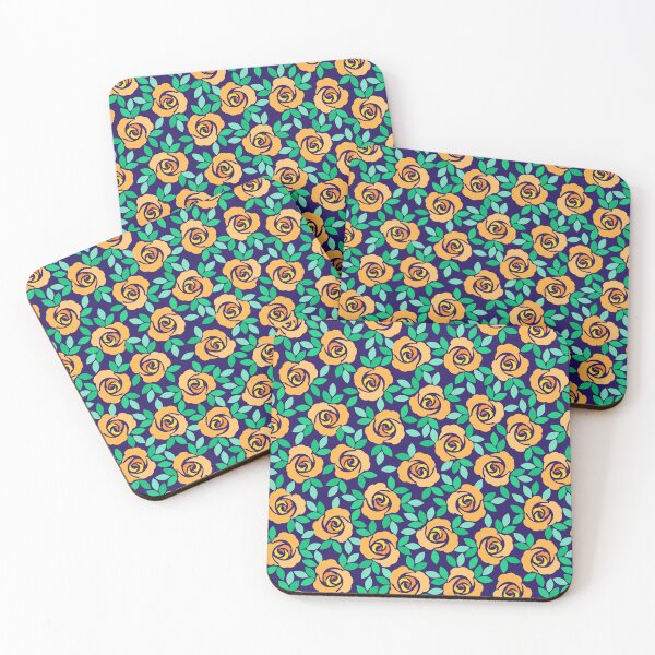 Item preview, Small rose, Light orange on a Navy blue background designed and sold by Alex  Blud.