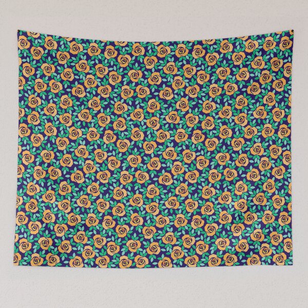Item preview, Small rose, Light orange on a Navy blue background designed and sold by Alex  Blud.
