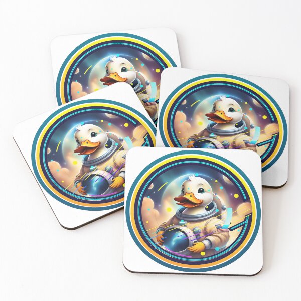 Item preview, The duck as an astronaut, in a space suit with a helmet and floating in space. designed and sold by KanDa-Shop.