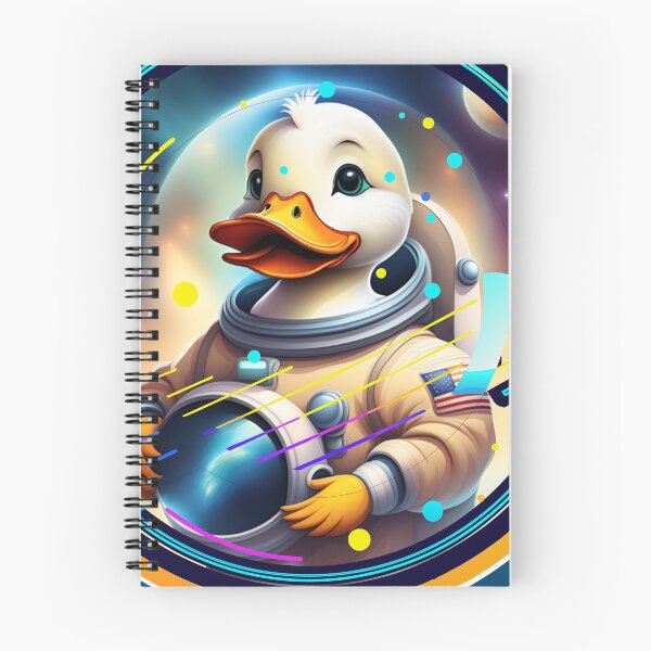 Item preview, The duck as an astronaut, in a space suit with a helmet and floating in space. designed and sold by KanDa-Shop.