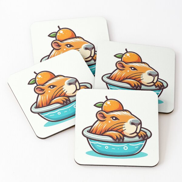 Item preview, Capybara orange happy designed and sold by Agatson.