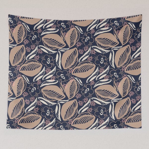 Item preview, Flower symphony, Dark blue background designed and sold by Alex  Blud.