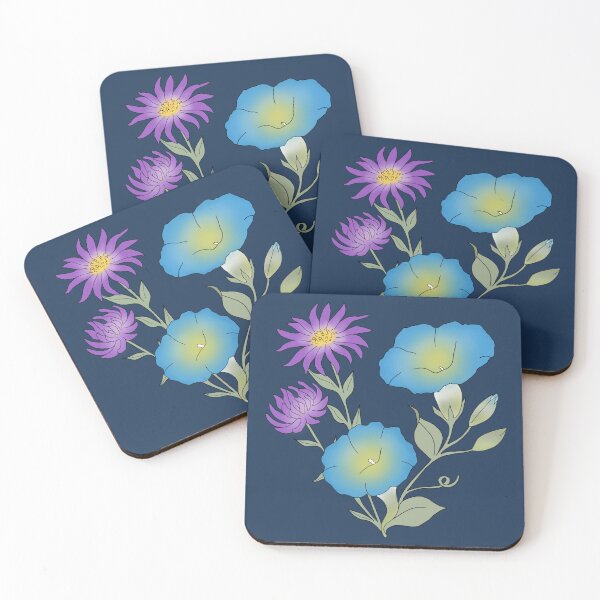 Item preview, September Birth Flowers: Aster and Morning Glory (isolated) designed and sold by Malena HM.