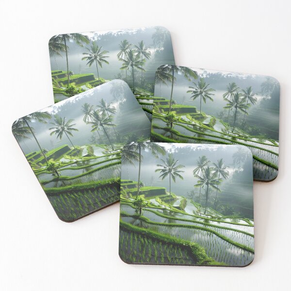 Item preview, Lush terraced rice paddies with morning mist enchanting. designed and sold by Artessie.