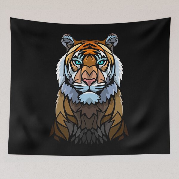 Item preview, Frontal tribal tiger designed and sold by albertocubatas.