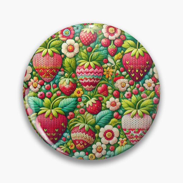 Item preview, Knitted Strawberry Patch designed and sold by Sillytoe.