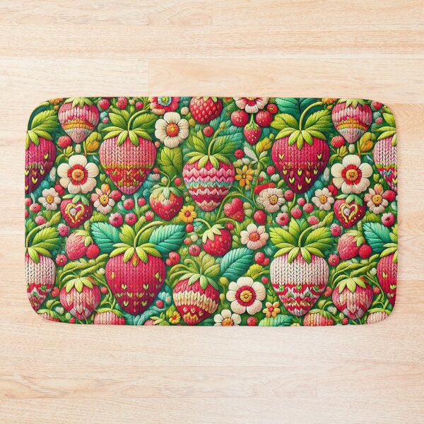 Item preview, Knitted Strawberry Patch designed and sold by Sillytoe.