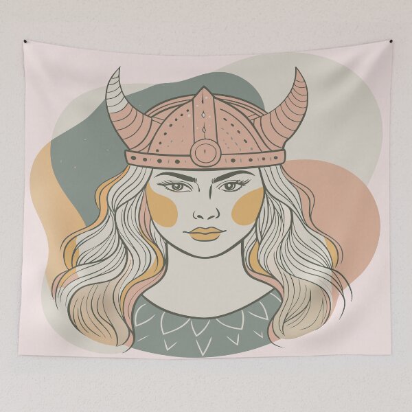 Item preview, Warrior Spirit - Viking Woman Art designed and sold by AgarutanPrint.