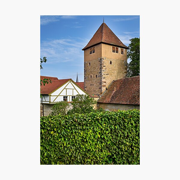 Item preview, Tower on the city wall in Iphofen designed and sold by MICHAEL KNIERIEME - PHOTOGRAPHY.