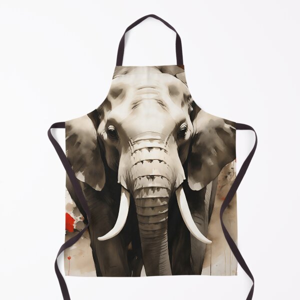 Item preview, Watercolor sepia elephant art - Center composition. Combination of traditional ukiyo-e and conceptual art. Truly unique and captivating work of art. designed and sold by Andrey-Myagkov.
