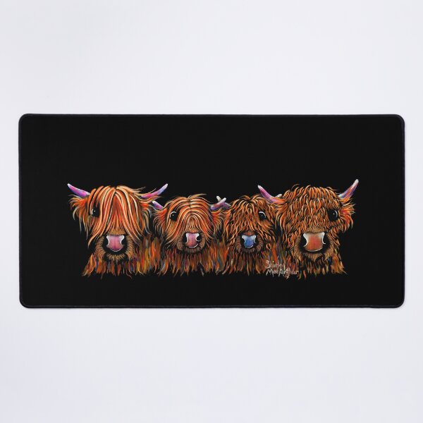 Vista previa del artículo con la obra «ESTAMPADO DE VACA DE ALTA TIENDA ESCOCÉS 'THE GINGeR NutS' POR SHiRLEY MACARTHUR», diseñado y vendido por Shirley MacArthur Limited.