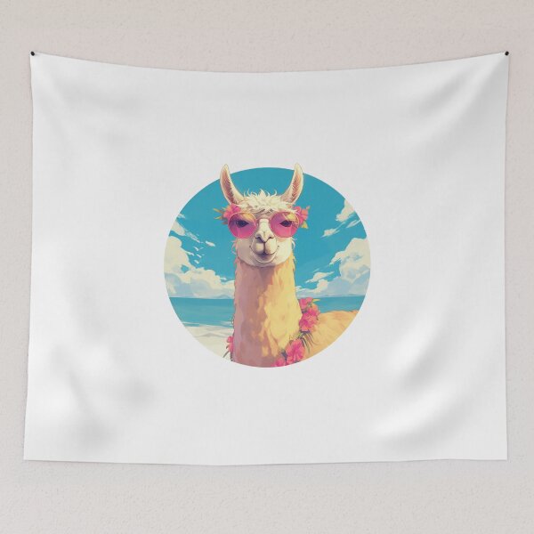Item preview, Lama at a beach // Cool Lama // Cool Animal // Beach // Chill out // Llama designed and sold by SMARTKIT  DESIGNAGENCY.