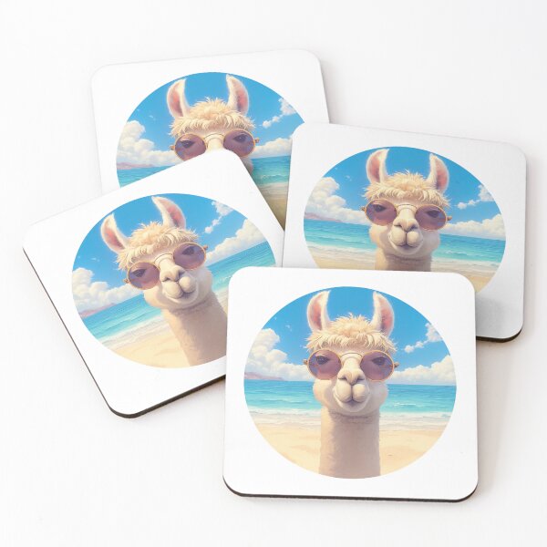 Item preview, Lama at a beach // Cool Lama // Cool Animal // Beach // Chill out // Llama designed and sold by SMARTKIT  DESIGNAGENCY.