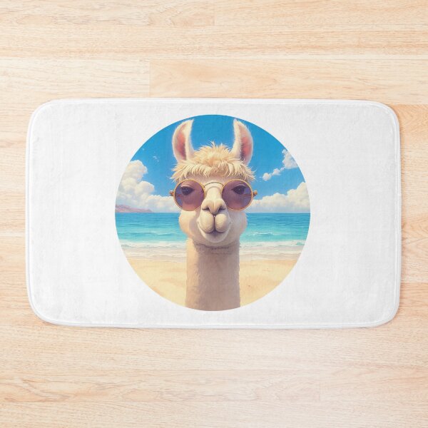 Item preview, Lama at a beach // Cool Lama // Cool Animal // Beach // Chill out // Llama designed and sold by SMARTKIT  DESIGNAGENCY.