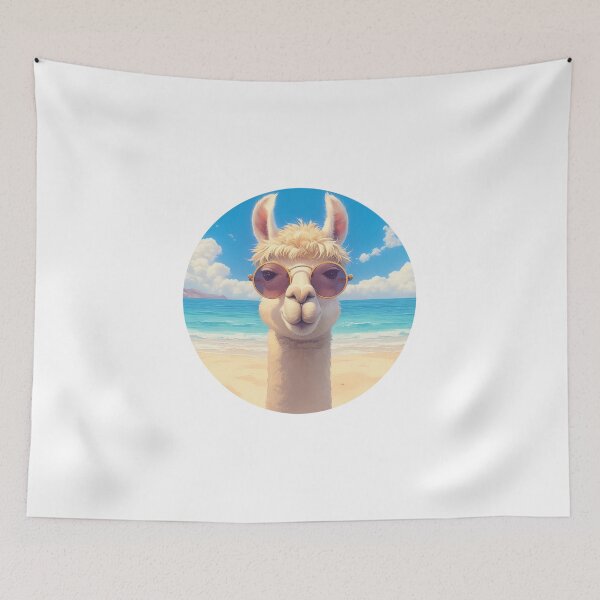 Item preview, Lama at a beach // Cool Lama // Cool Animal // Beach // Chill out // Llama designed and sold by SMARTKIT  DESIGNAGENCY.