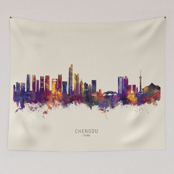 Item preview, Chengdu China Skyline designed and sold by ArtPrints.