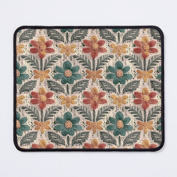 Item preview, Crocheted Flowers Seamless Pattern A107 designed and sold by ArtsyAbode66.