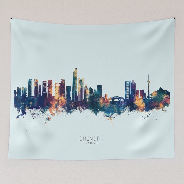 Item preview, Chengdu China Skyline designed and sold by ArtPrints.