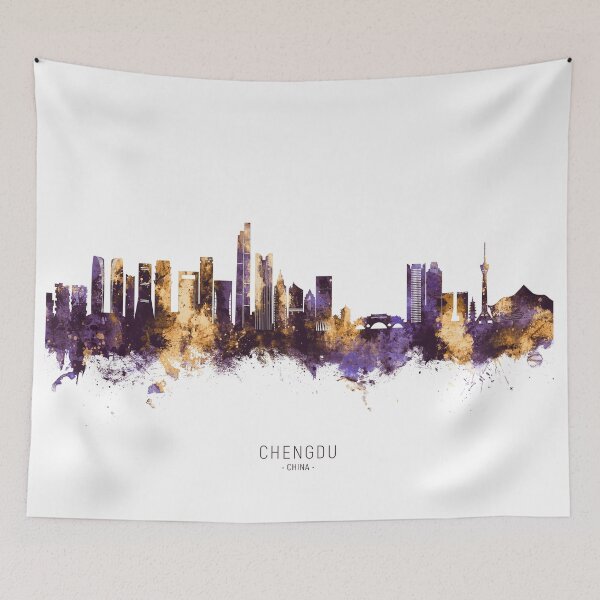 Item preview, Chengdu China Skyline designed and sold by ArtPrints.