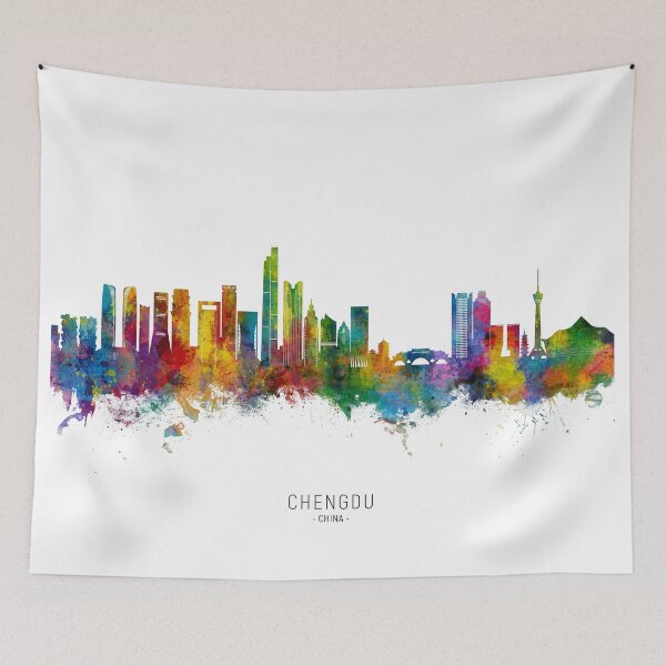 Item preview, Chengdu China Skyline designed and sold by ArtPrints.